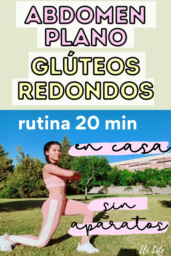 Rutina ABDOMEN PLANO y GLÚTEOS PERFECTOS EN CASA CON MÚSICA 20 min ejercicios para abdomen y glúteos